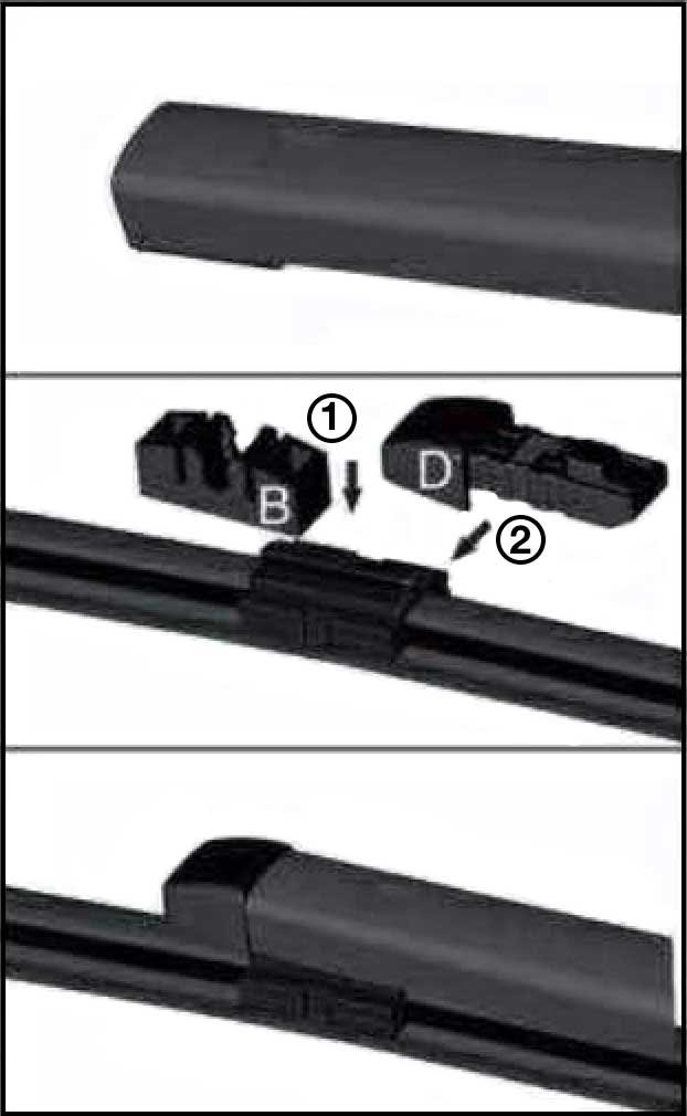 thumbnail image 2 of Iguana Front Flat Wiper Blades For 2011-2019 Vauxhall Zafira Tourer (Aero) 2 of 6